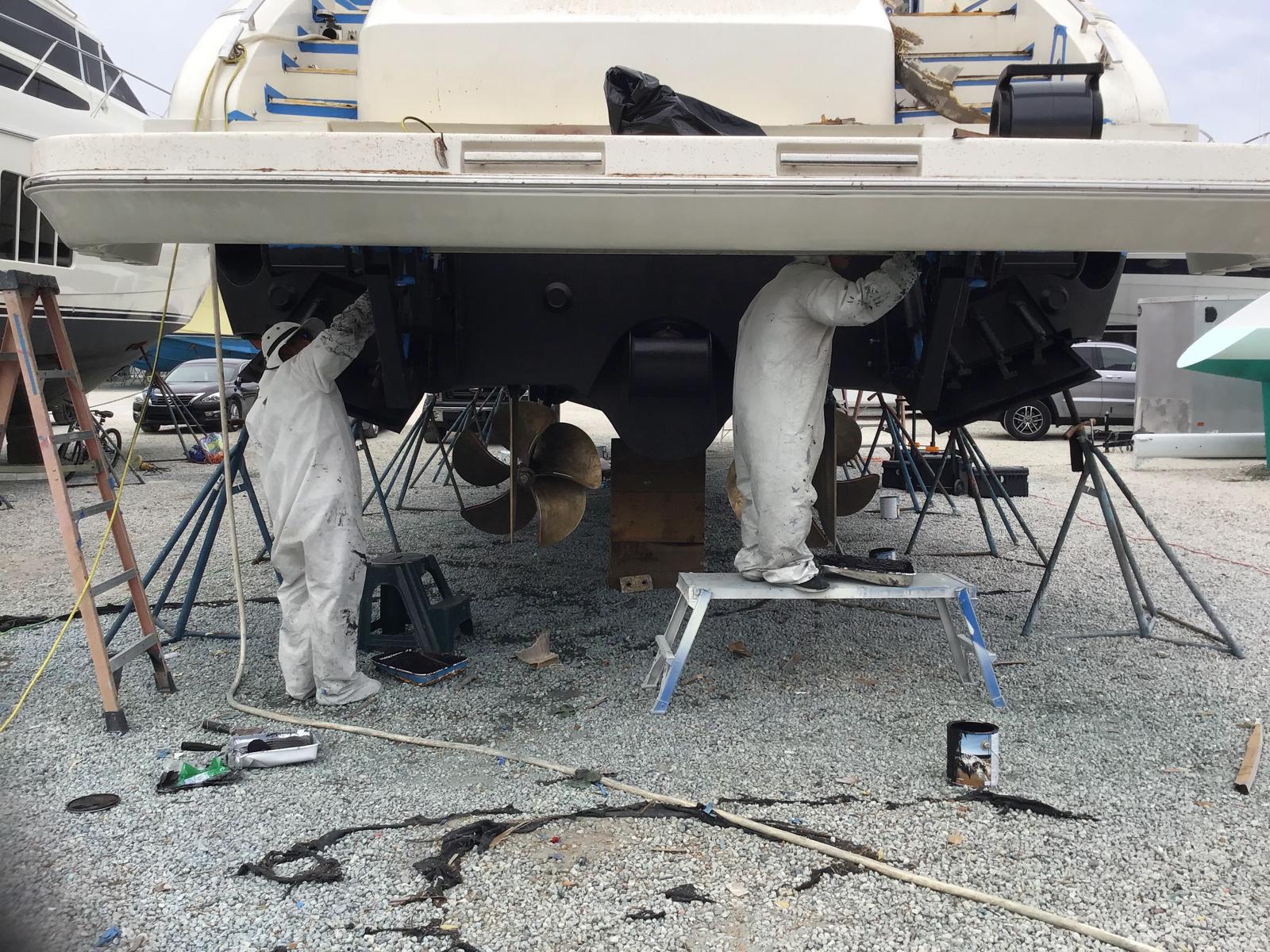 Boat Bottom Paint Work